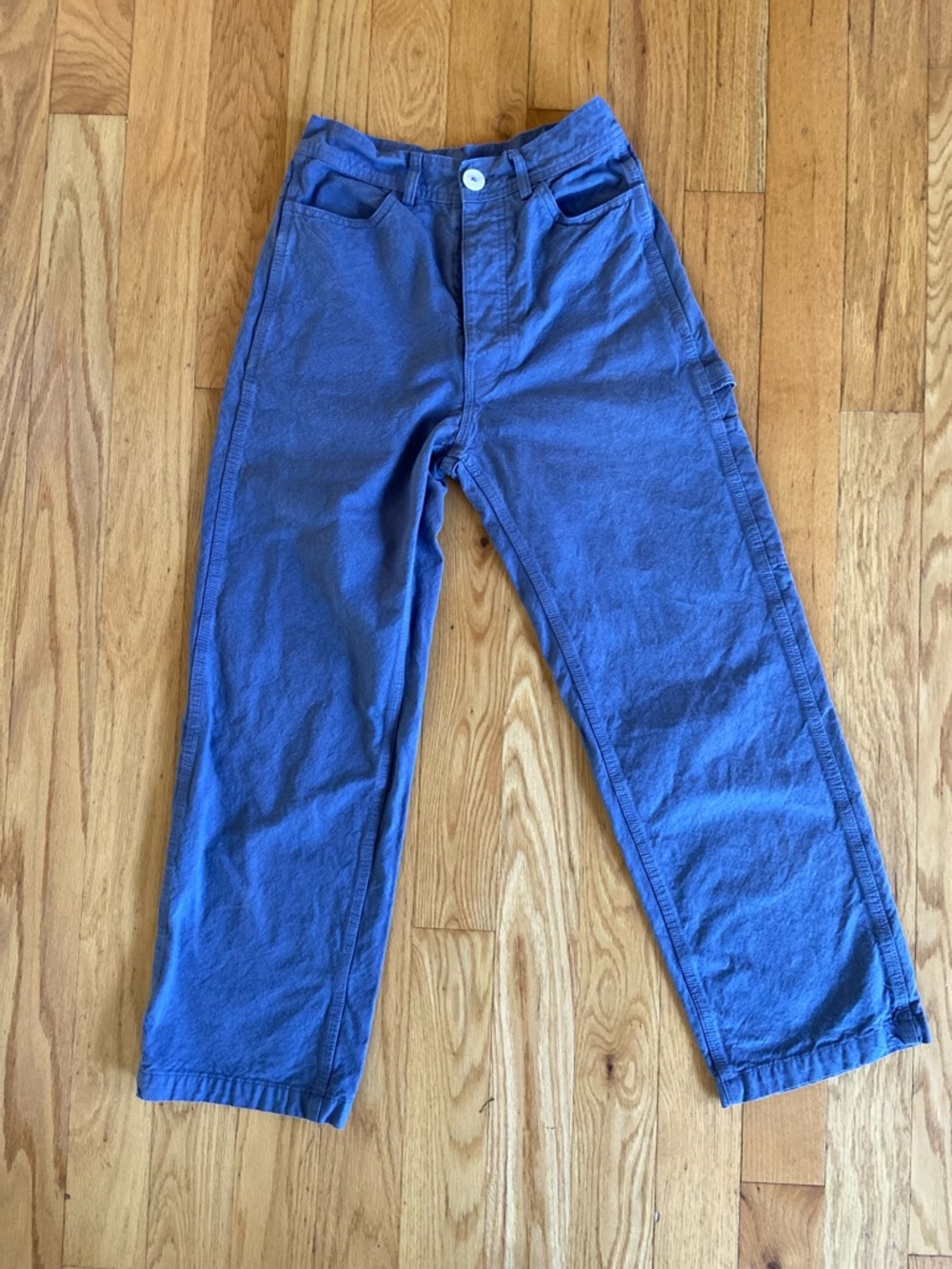 Jesse Kamm Handy Pants, Mechanic’s Blue, size 6